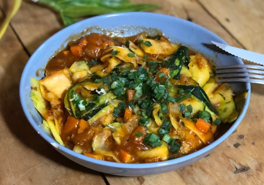 Macarrão de abobrinha simples
