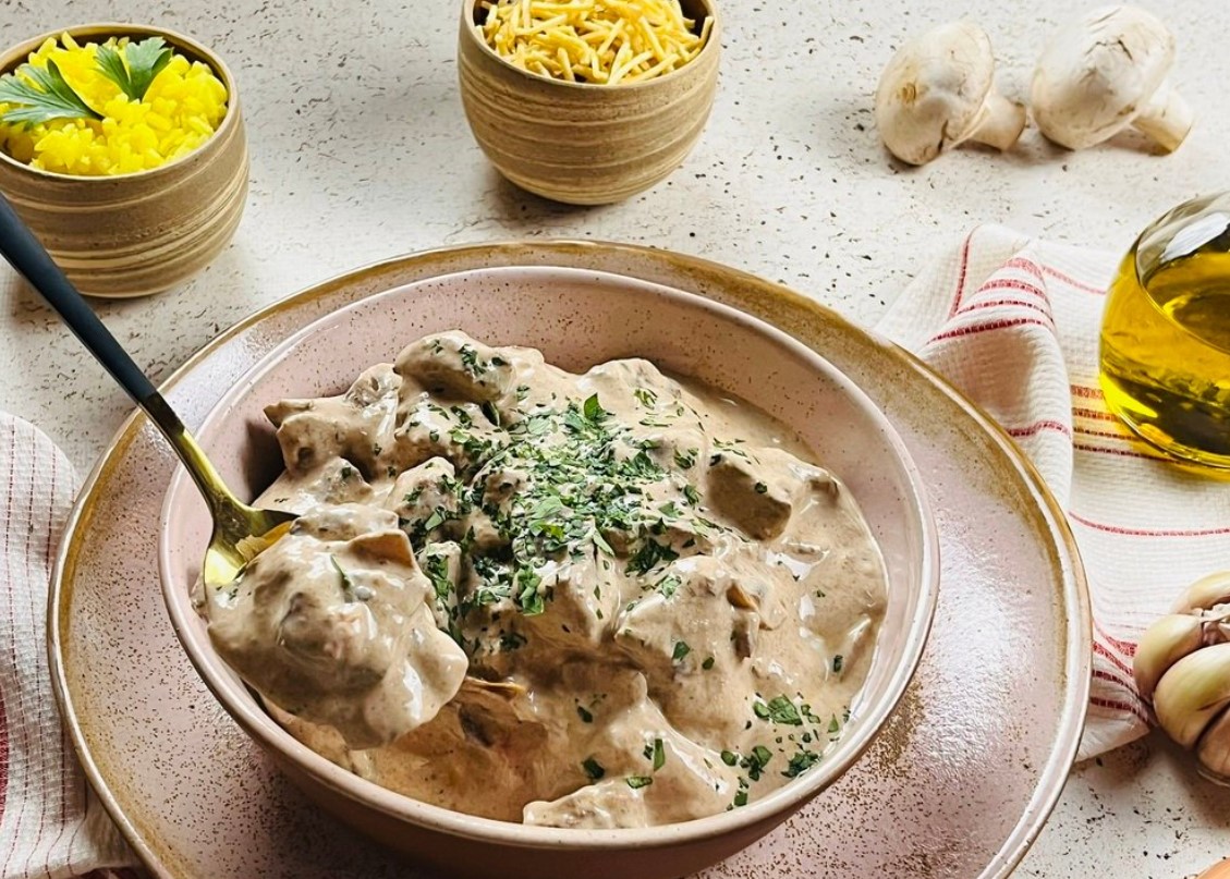 Strogonoff de carne fit