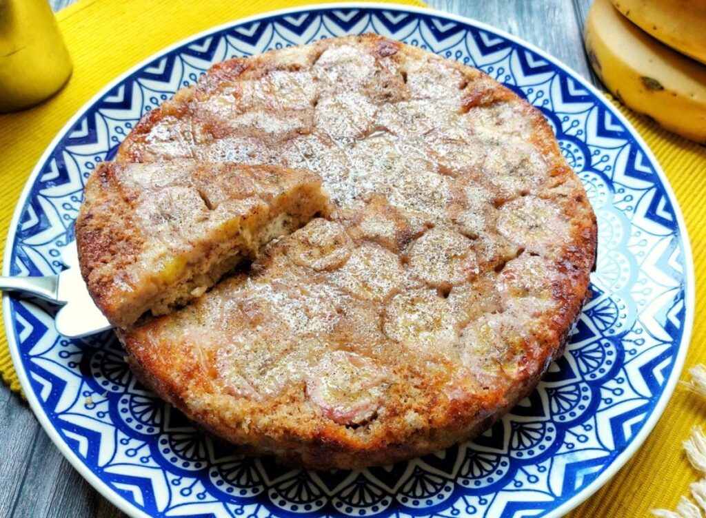 Torta de banana e aveia fácil